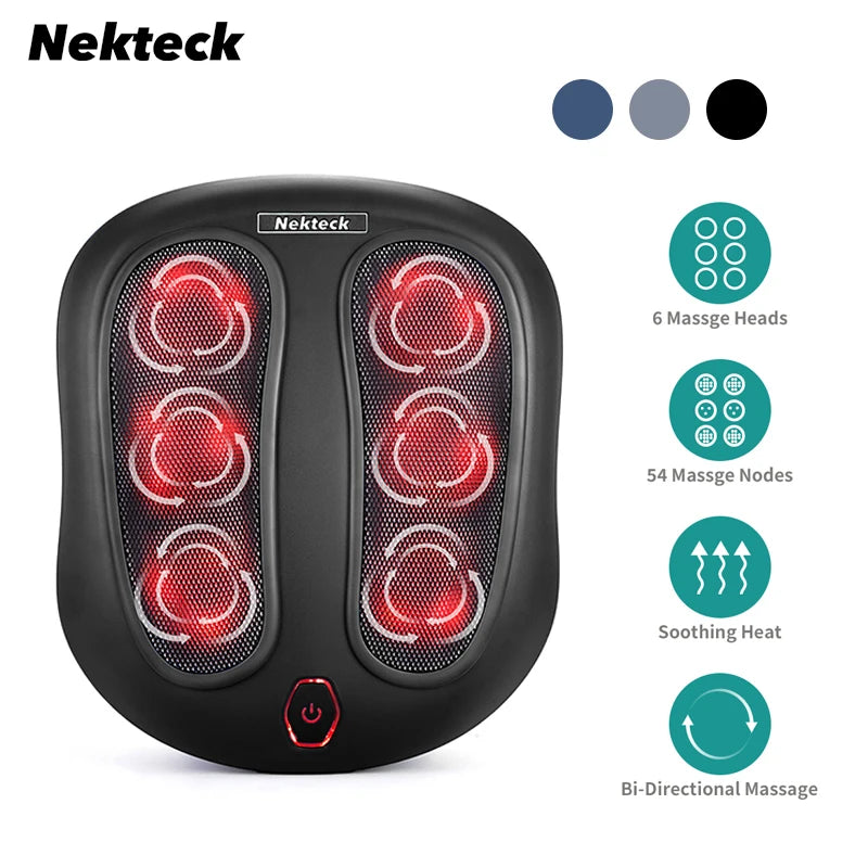 Electric Foot Massager with Heat Compress – Shiatsu Foot Massage Machine for Pain Relief