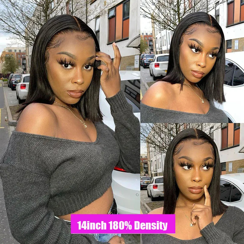 Straight Bob Wig 5x5 Silk Base Closure Human Hair Wigs For Women Malaysian Silk Base Lace Front Wig with Baby Hair