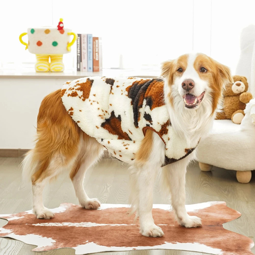 Soft Flannel Dog Pajamas – Warm Winter Vest for Small, Medium & Large Dogs (2.5–35kg)