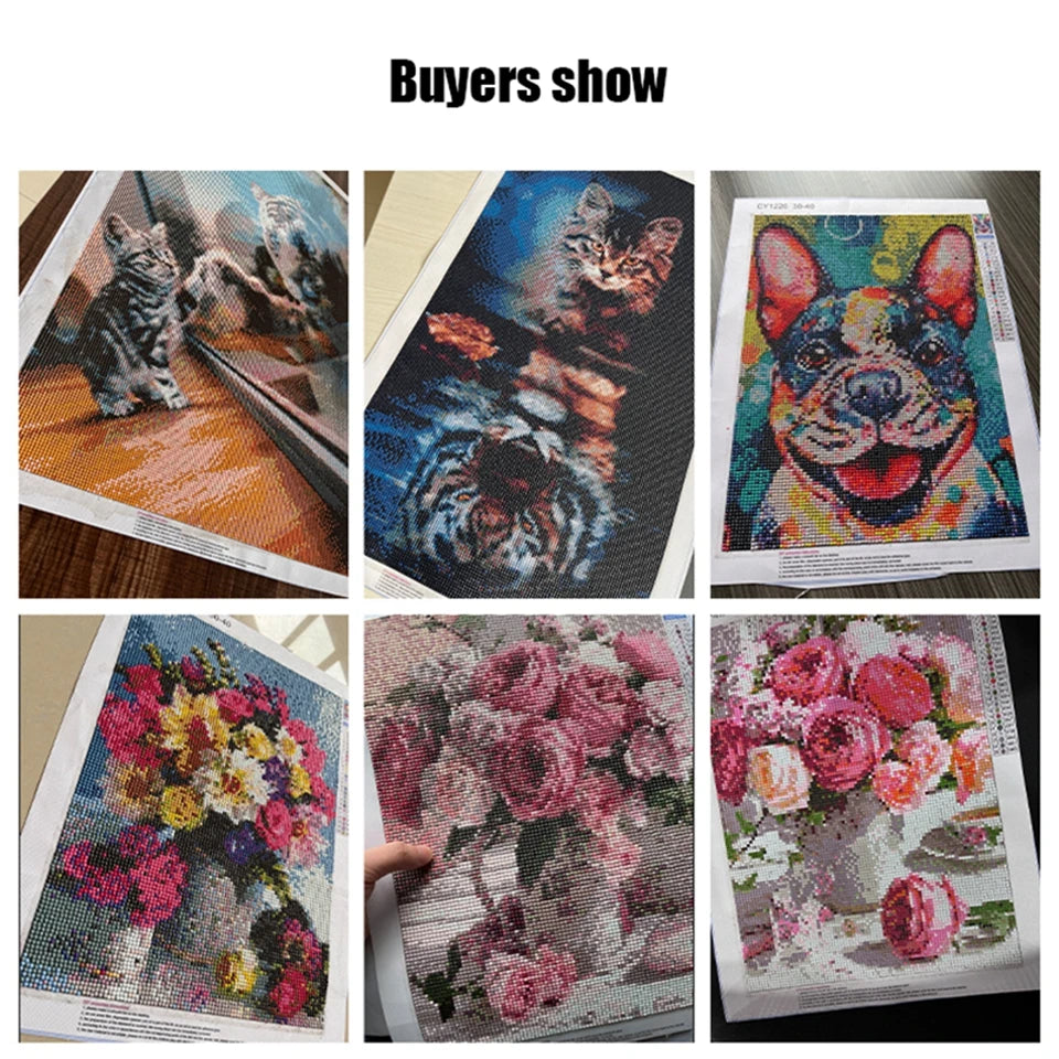 Aristocats Diamond Painting Kit | 5D DIY Full Round Drill Cat Mosaic | Cross Stitch Embroidery | Kids Gift & Home Decor Wall Art