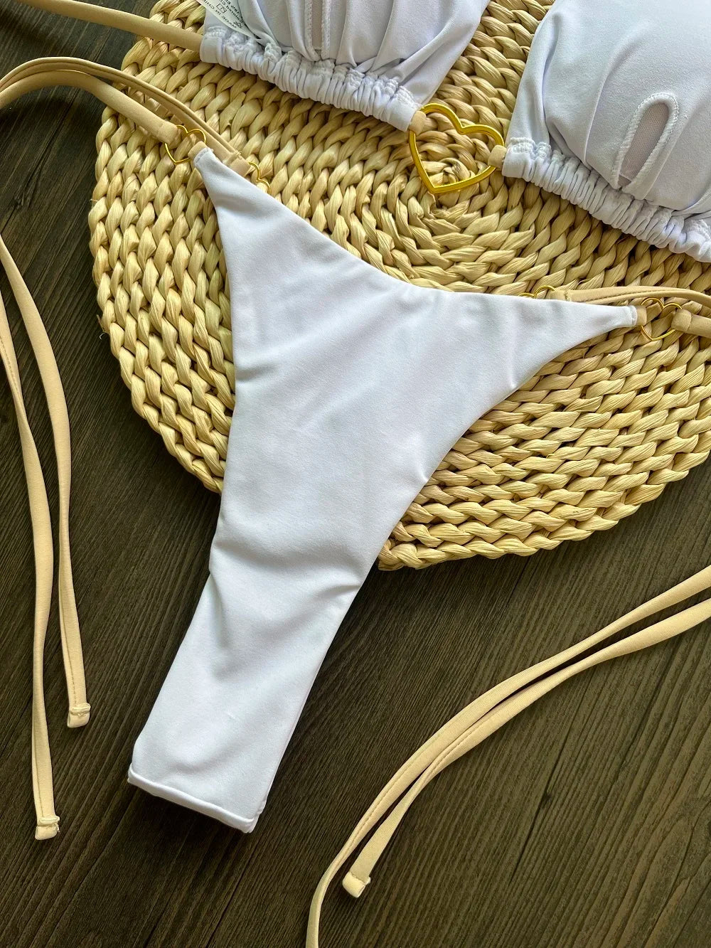 Sexy Halter Solid color Bikini Set Women's Swimsuit Two-piece Triangle Thong Swimwear Bathing Suit Brazilian Biquinis
