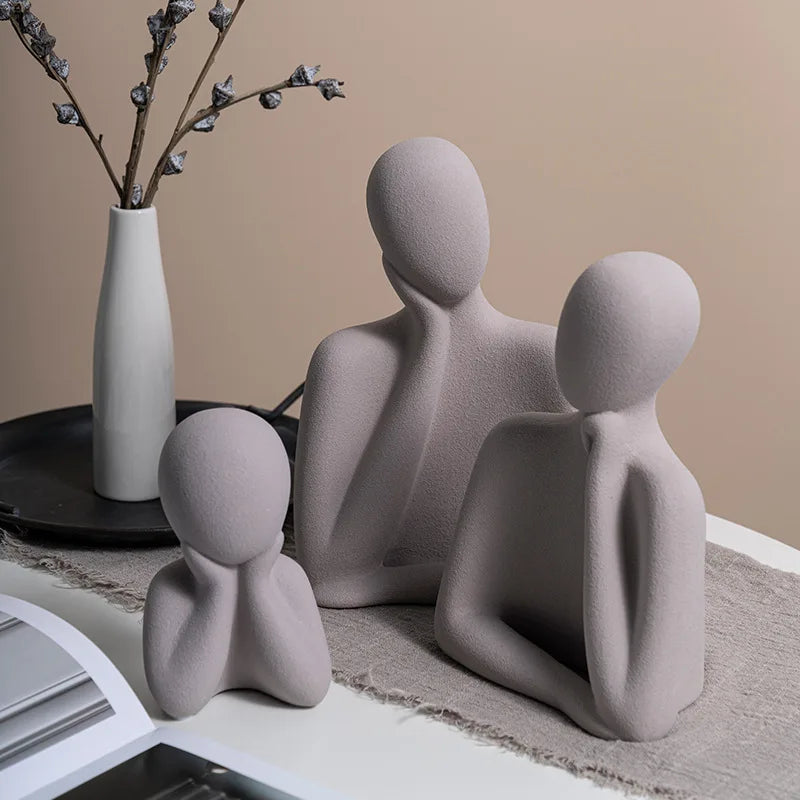 Thinker Statue Silicone Mold | 3D DIY Resin & Plaster Abstract Figure Mould | Nordic Home Decor Craft