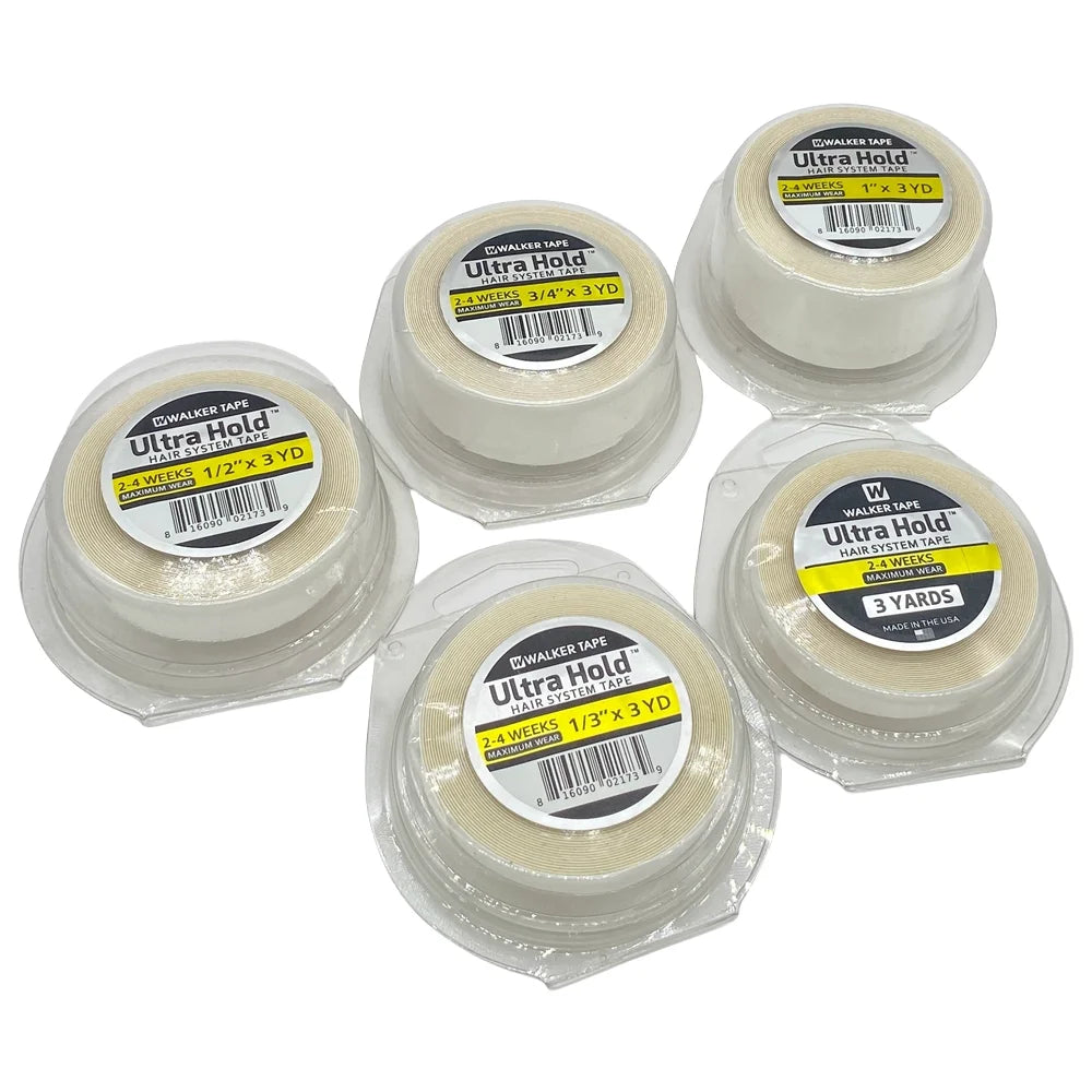 All with case 0.8/1.0/1.27cm white ultra hold tape for wig toupee tape double side tape for tape hair extension