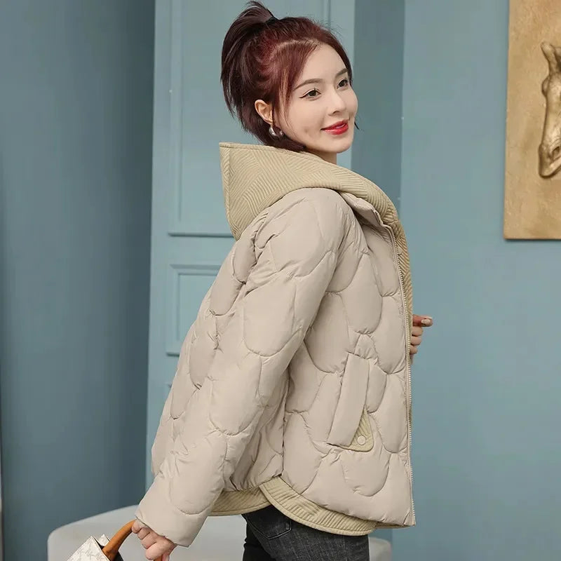 Women's Thick Padded Winter Parka – Warm Loose Jacket for Snow & Cold Weather