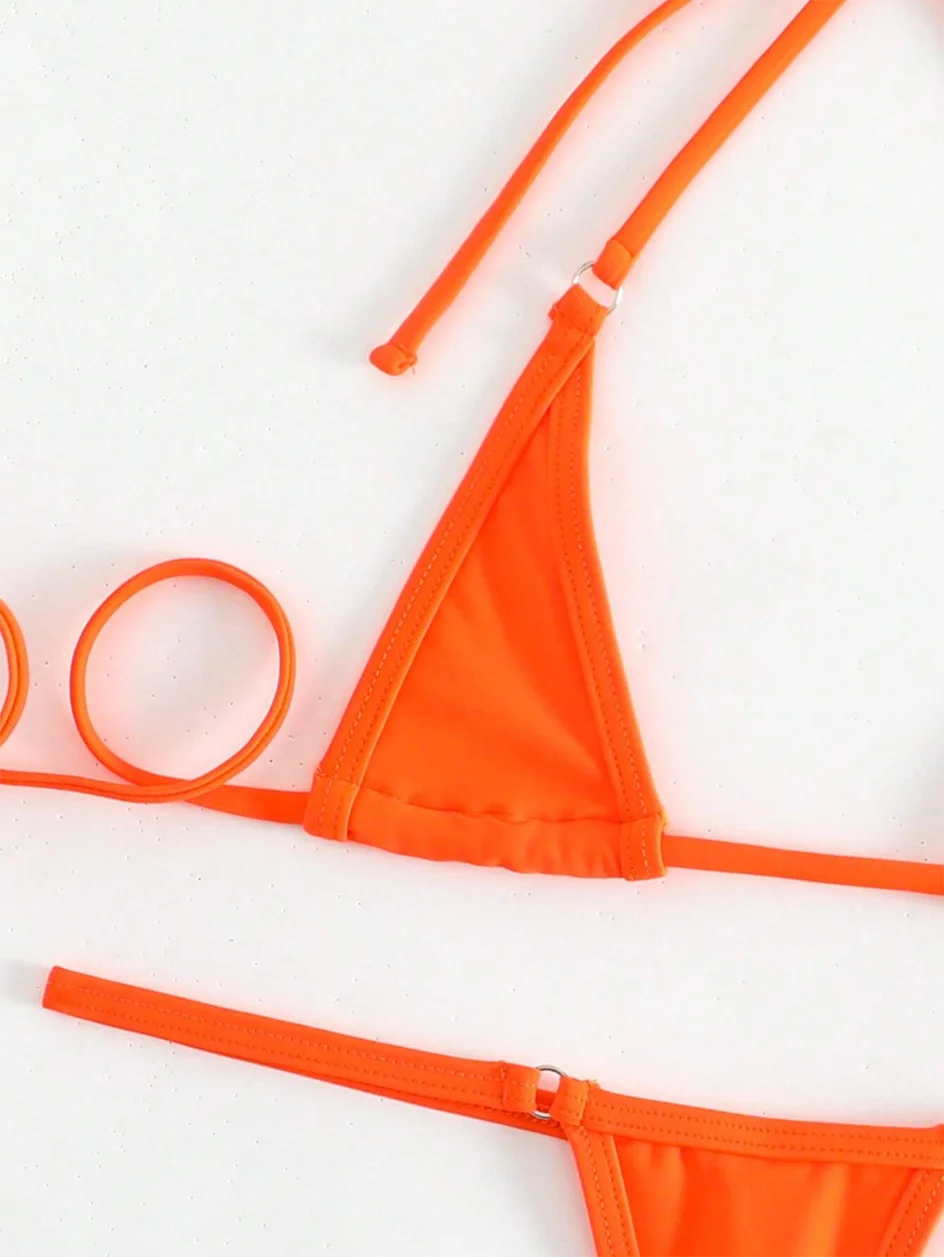 Sexy Micro Bikini 2026 Women Swimsuit Female Swimwear Mini Thong Bikinis Set Halter Biquini Beach Wear Swimming for Bathing Suit