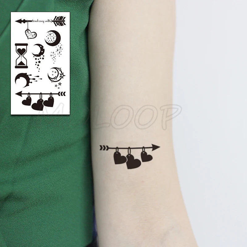 Sexy Red Lips Water Transfer Tattoo – Waterproof Body Art 10.5x6cm
