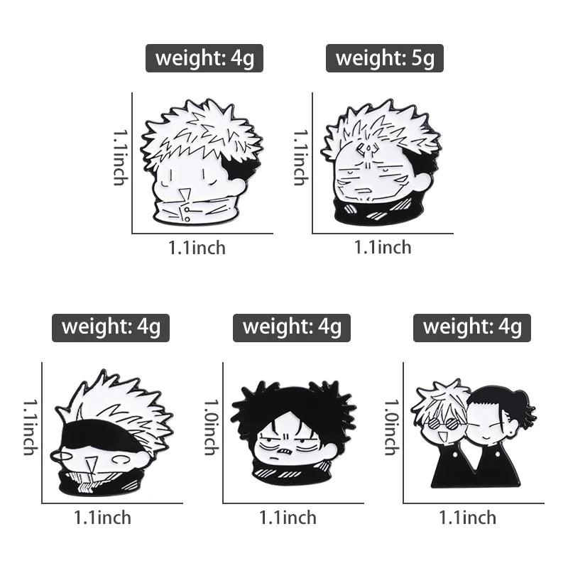 Cartoon anime characters Enamel Pins Custom Q version image Brooches Lapel Badges Cartoon Punk Jewelry Gift for  Friends