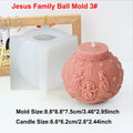 Jesus Family Sphere Silicone Mold | DIY Holy Family Round Ball Resin & Plaster Ornament Mold | Candle & Craft Making Tool