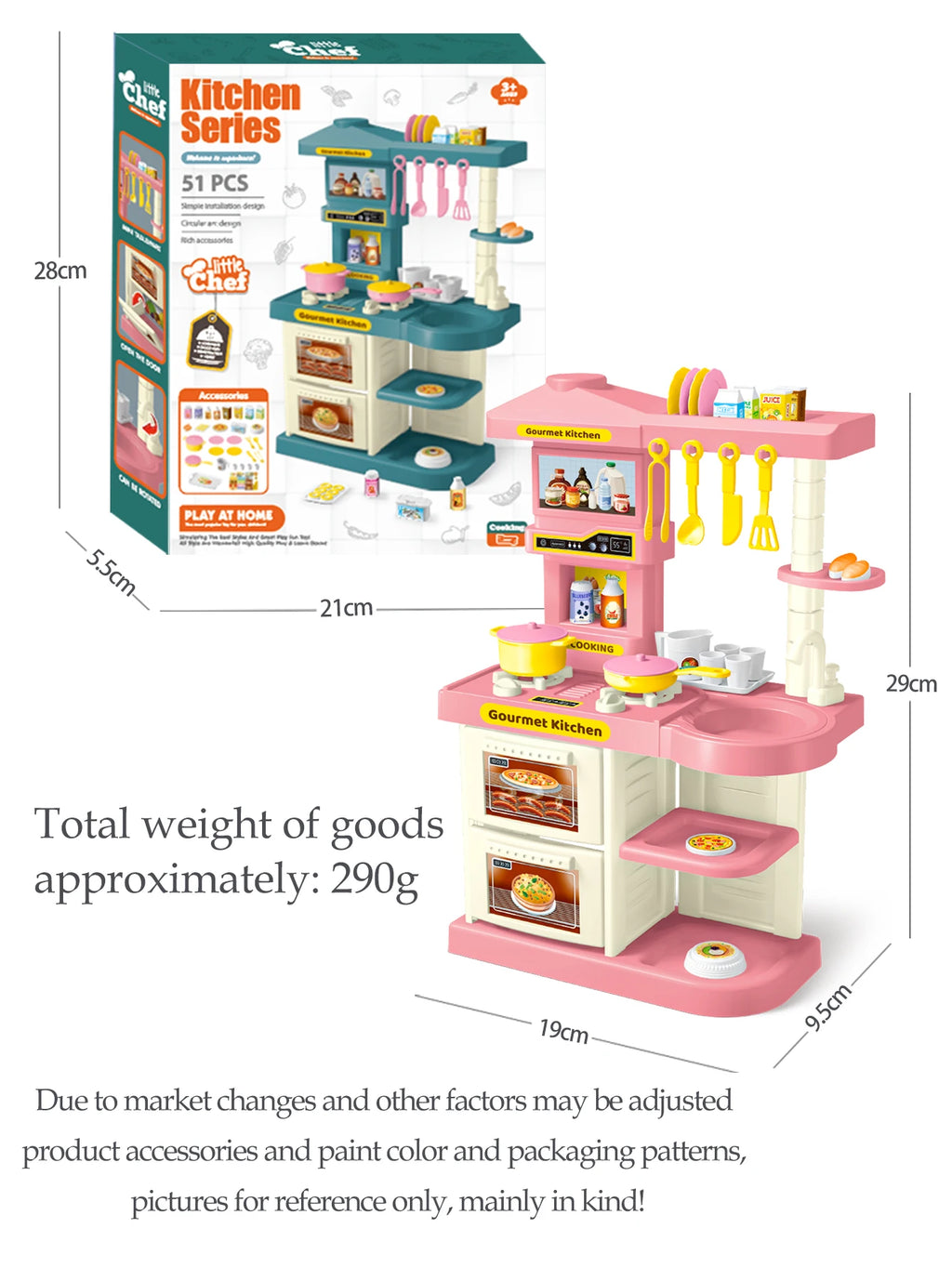 Kids Play Kitchen Accessories Playset – Toy Foods, Pans, Pots, Breads & Utensils for Ages 3+