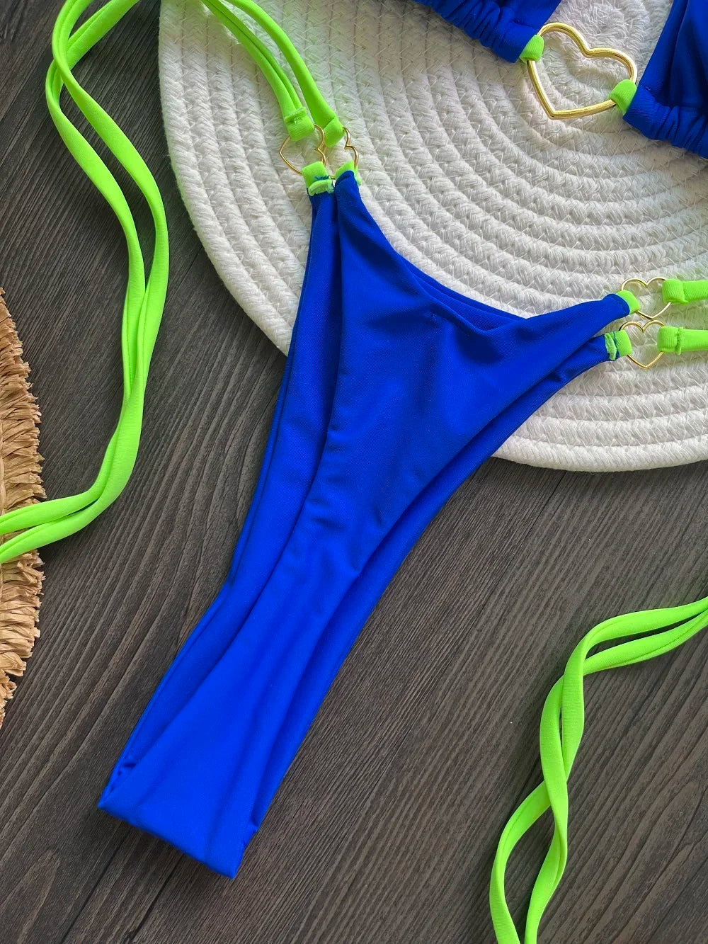 Sexy Halter Solid color Bikini Set Women's Swimsuit Two-piece Triangle Thong Swimwear Bathing Suit Brazilian Biquinis