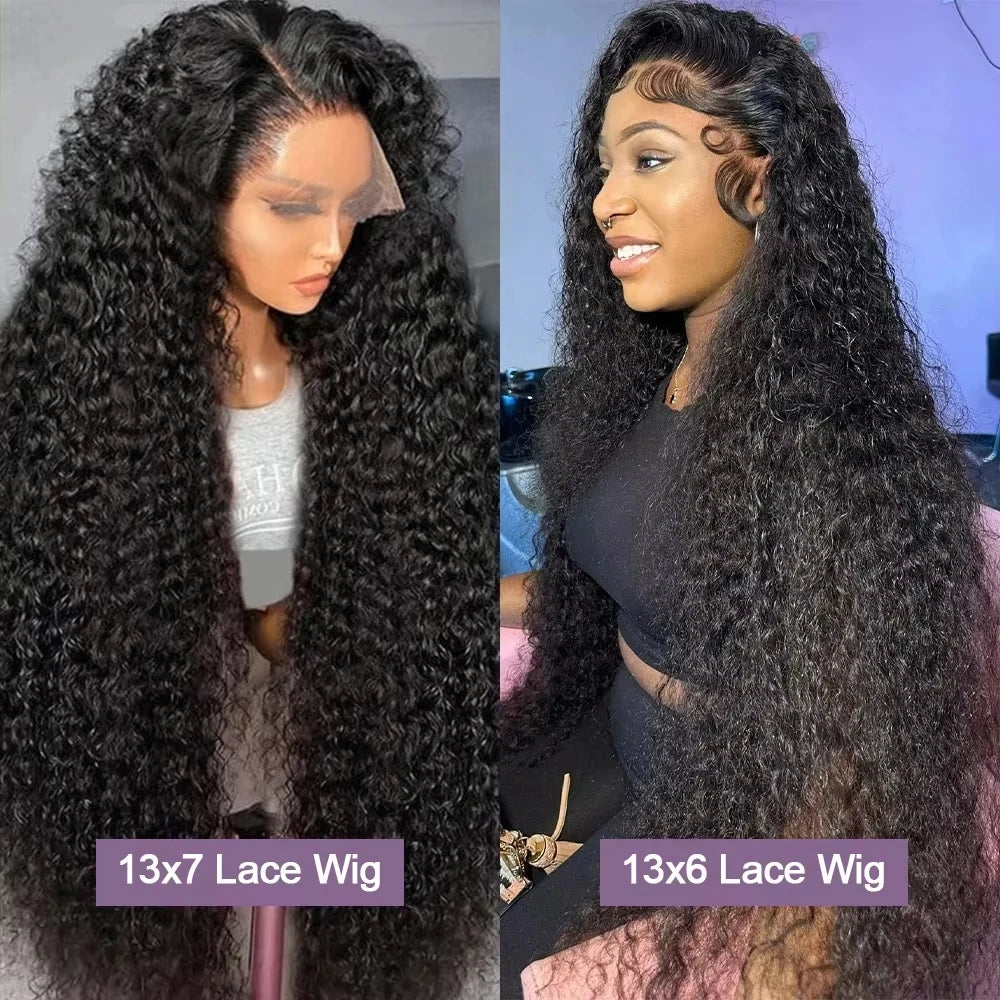 13x6 HD Curly 250% Density 30 42 Inch Lace Front 5x5 Glueless Wigs Human Hair Wigs Deep Wave 13x4 Lace Frontal Wig Ready To Go