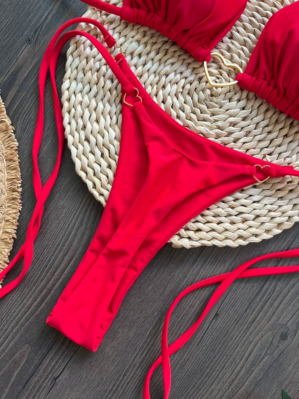 Sexy Halter Solid color Bikini Set Women's Swimsuit Two-piece Triangle Thong Swimwear Bathing Suit Brazilian Biquinis