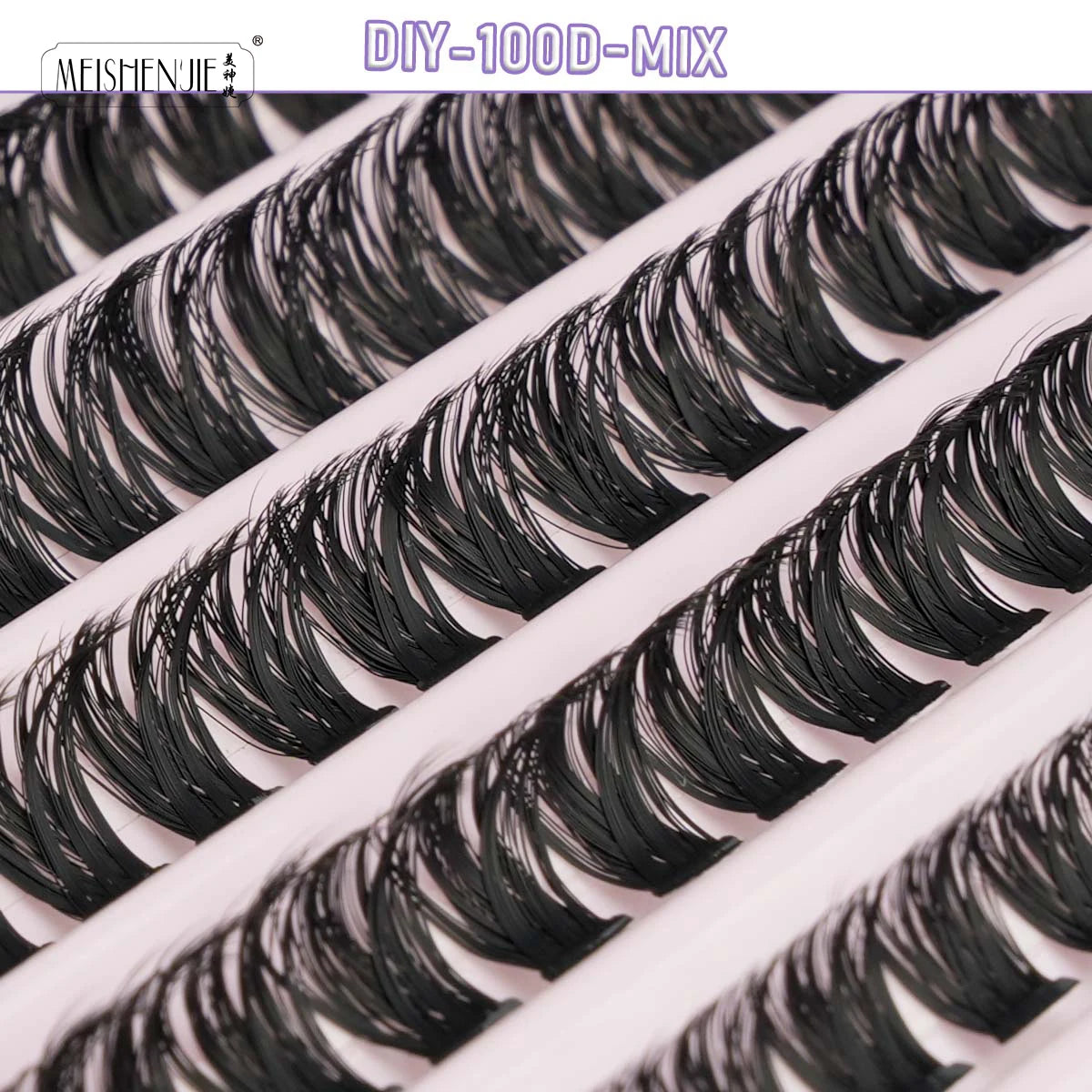 New 10Rows Individual Lashes Kit Natural Long DIY Cluster Eyelashes with Lash Bond and Seal Extension Kit Makeup Tools Faux Cils