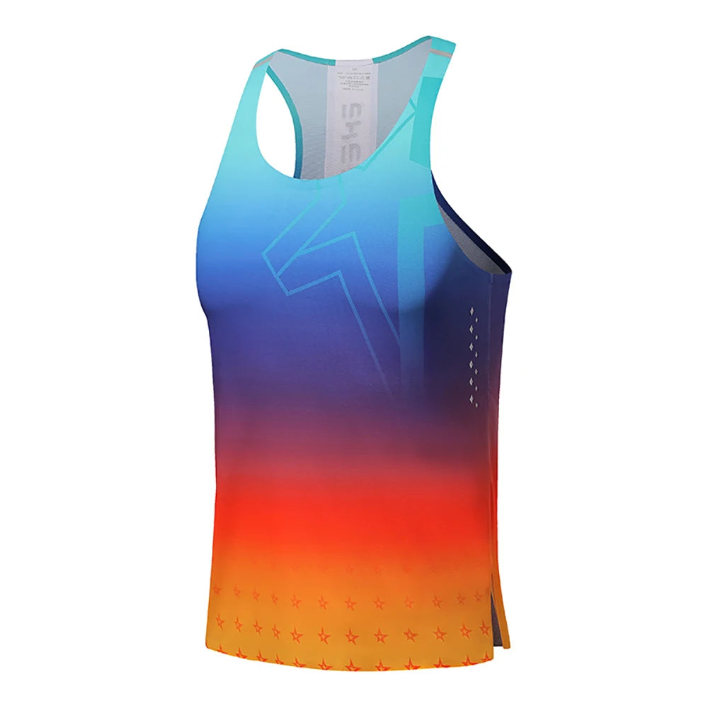 Men's Marathon Running Tank Top – Sleeveless Gym Fitness Singlet Vest