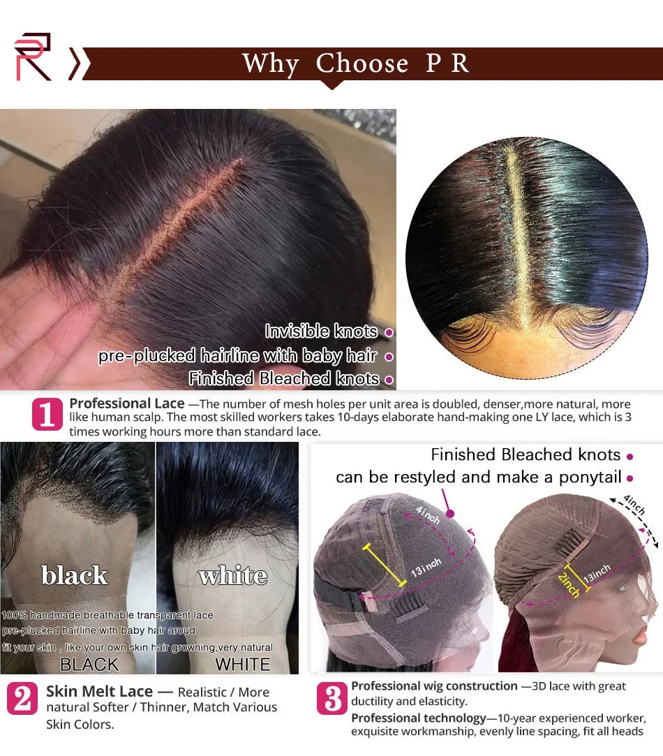 Glueless Wigs Human Hair Super Double Drawn Lace Frontal Wig Vietnamese Bone Straight 13x6 Hd Lace Frontal Wig Pre Plucked