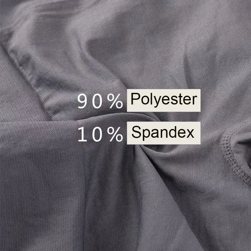 5 Pcs Men’s Boxer Briefs Breathable Soft Stretch Underwear High Elastic Comfortable Plain Color Shorts