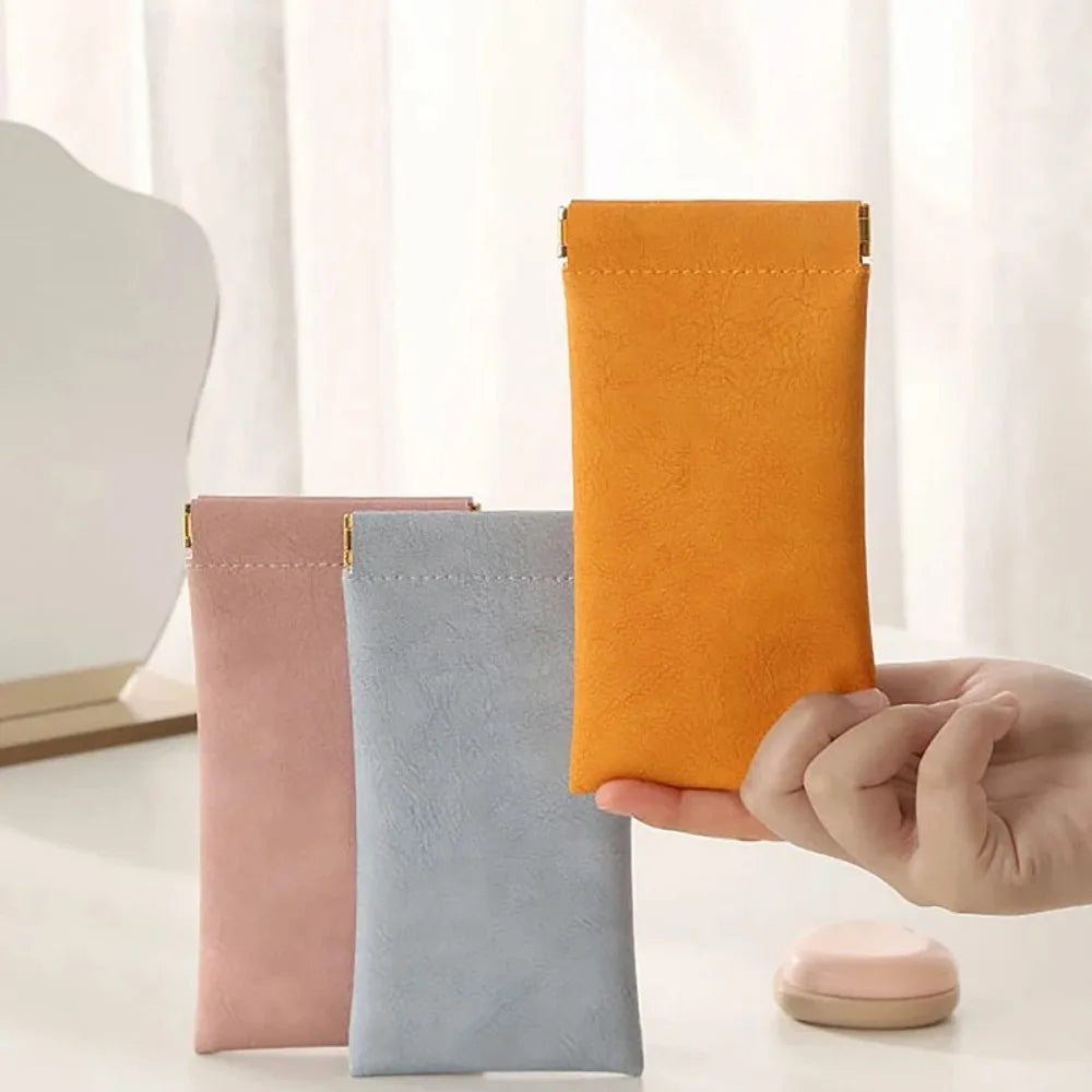 New Soft Leather Sun Glasses Pouch Simple Solid Eyewear Storage Bags PU Waterproof Bag Case Gifts Eyewear Accessories