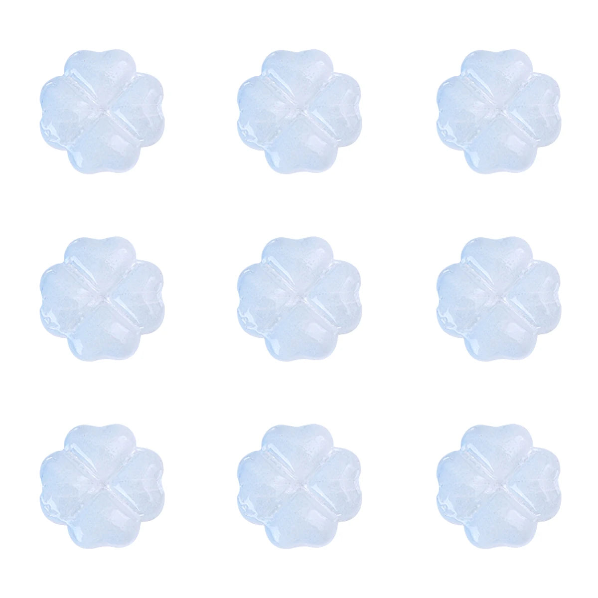 20pcs/bag Transparent Four leaf flower Shape Glass Beads, Lucky Beads for DIY Jewelry Making Bracelets, Crafts -Exquisite Gifts