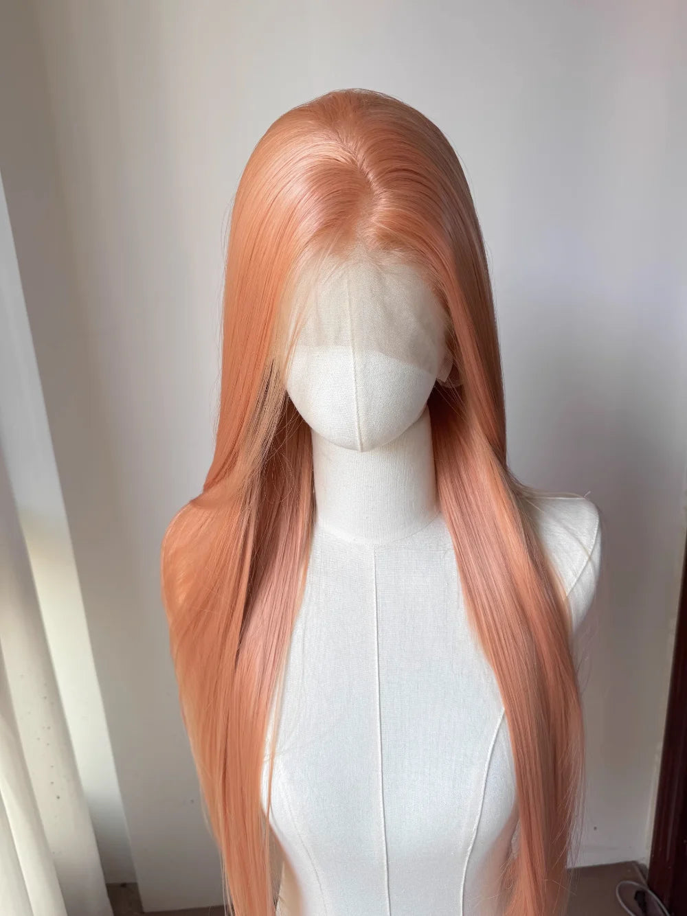 Light Orange Wig 13x4 Lace Front Wigs for Women Long Straight Hair Headband Wig for Cosplay Synthetic Lace Front Wig косплей