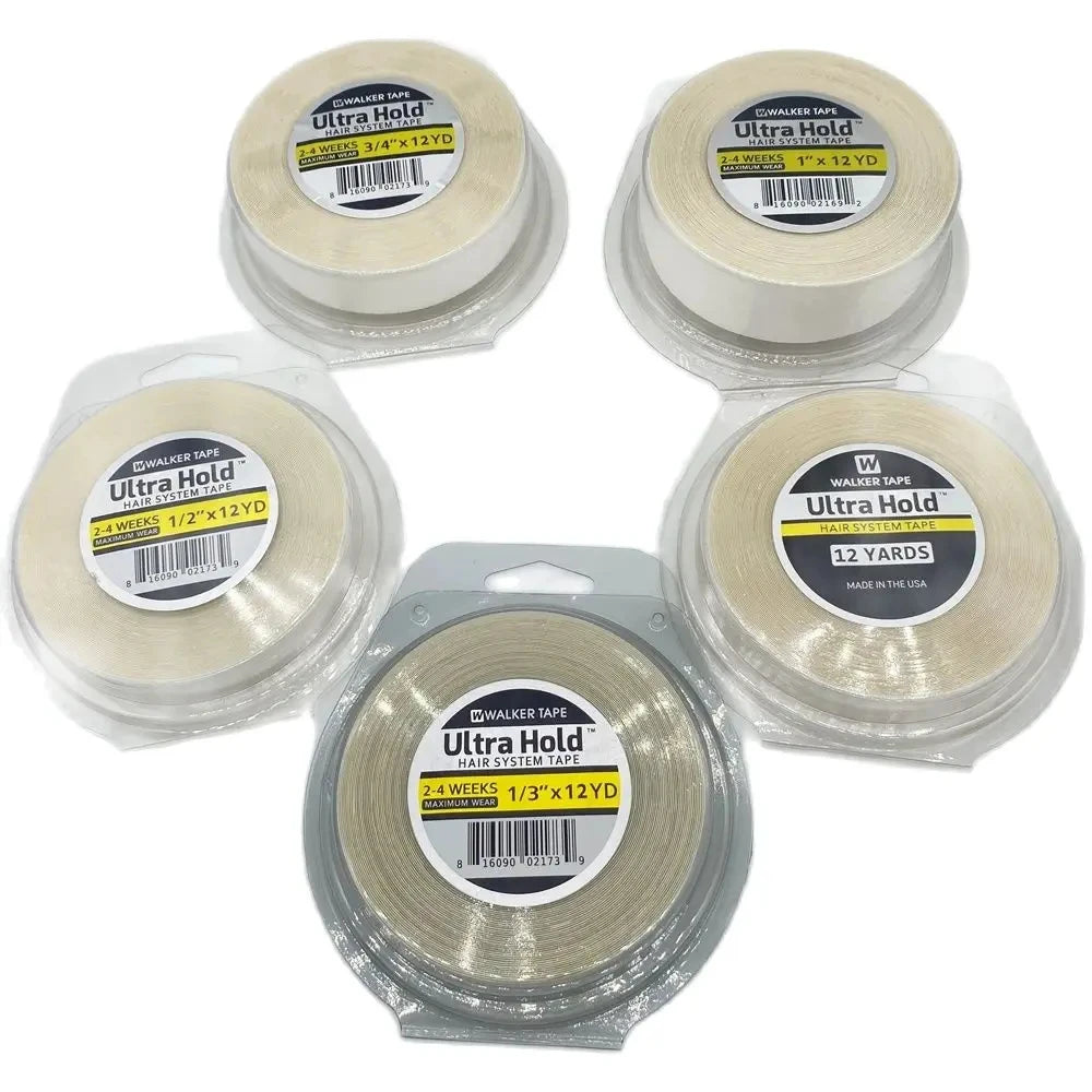 All with case 0.8/1.0/1.27cm white ultra hold tape for wig toupee tape double side tape for tape hair extension