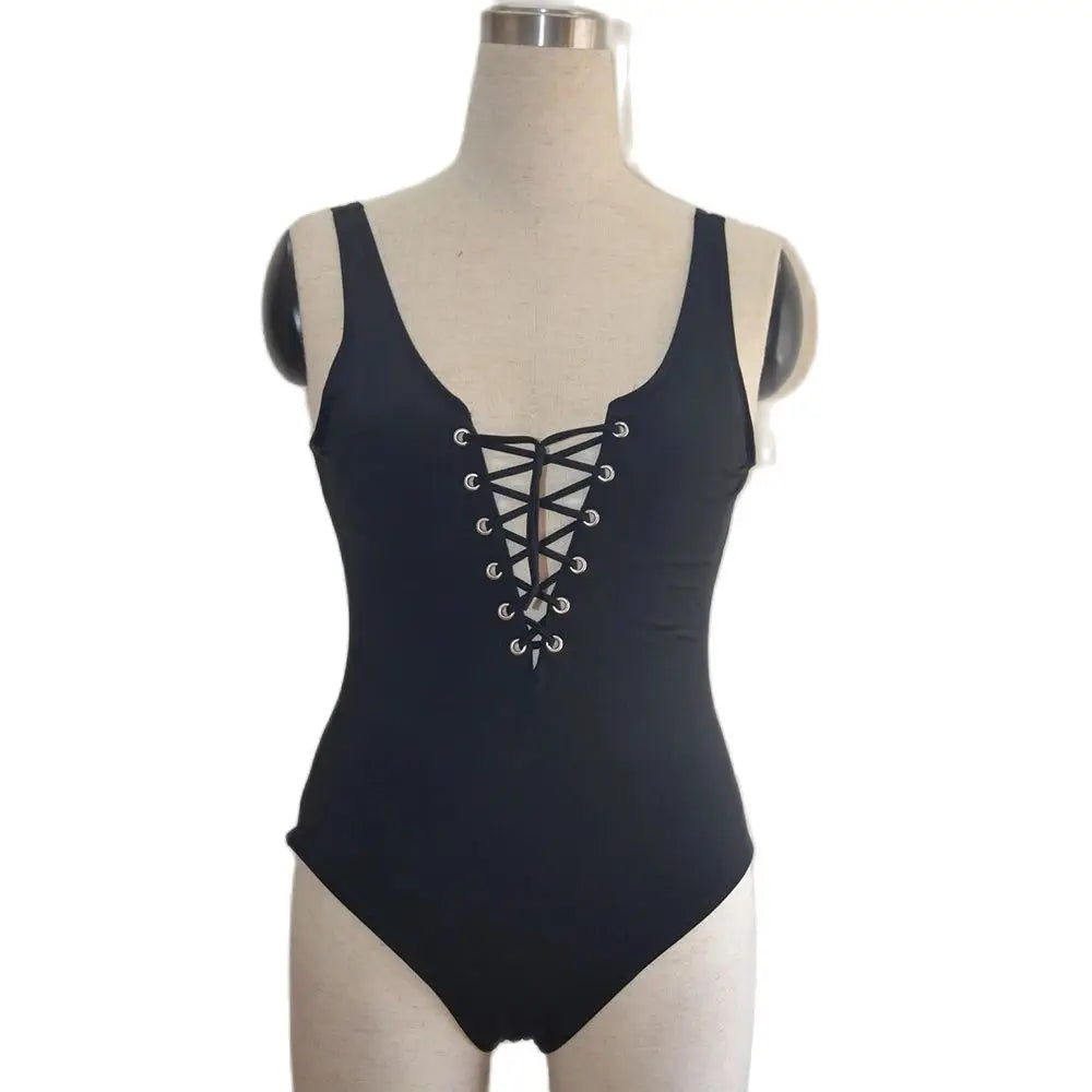 Backless Push-Up Bodysuit Swimsuit – Women's Sexy One-Piece Beach Outfit