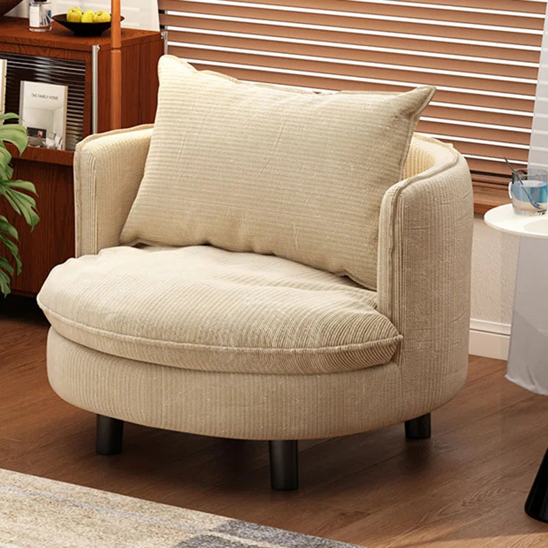 Single Convertible Curved Sofa – Hallway & Balcony Pouf Lounge Chair