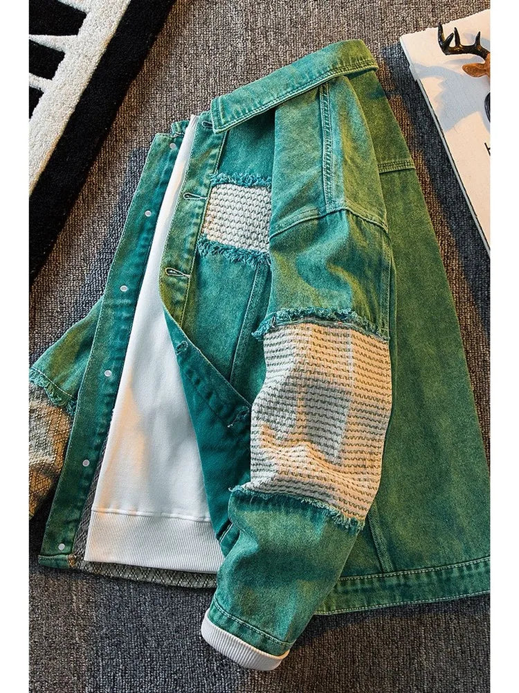 Men's Plus Size Vintage Denim Jacket – Relaxed Breathable Casual Jacket