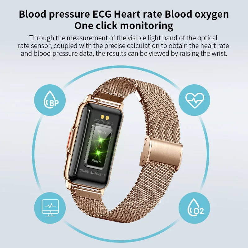 LIGE Women's Smartwatch – 1.47" Bluetooth Fitness Bracelet with Blood Oxygen & Sleep Monitor
