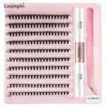 New 10Rows Individual Lashes Kit Natural Long DIY Cluster Eyelashes with Lash Bond and Seal Extension Kit Makeup Tools Faux Cils