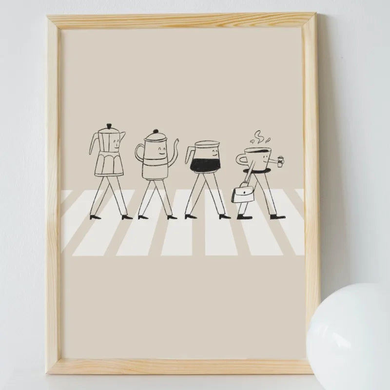 Beatles Abbey Road Canvas Print | Modern Music Wall Art Poster | Unframed | Home & Café Decor