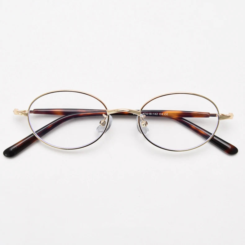 Oval Metal Spectacles Frames – Lightweight Eyeglass Frames for Men & Women