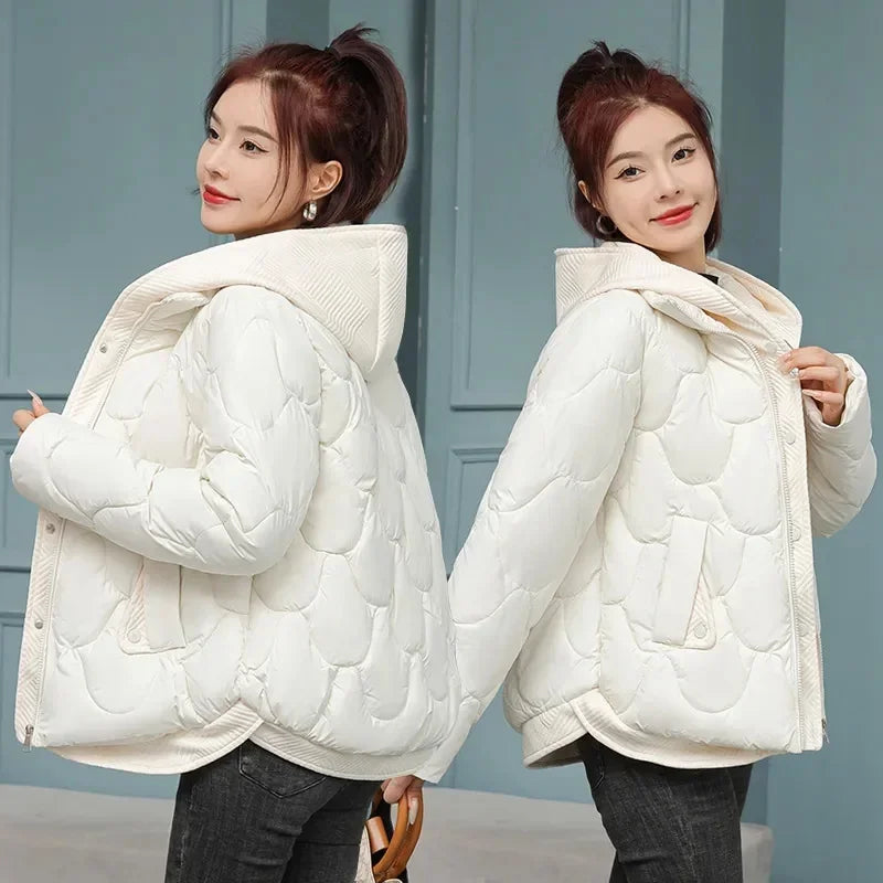 Women's Thick Padded Winter Parka – Warm Loose Jacket for Snow & Cold Weather