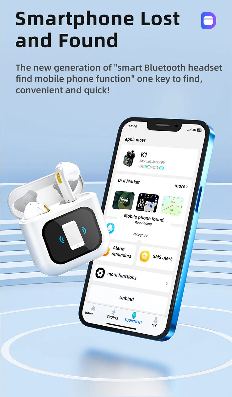 Summit Original Touchscreen ENC Wireless Headset – 2025 Latest Noise-Cancelling Bluetooth Earphones