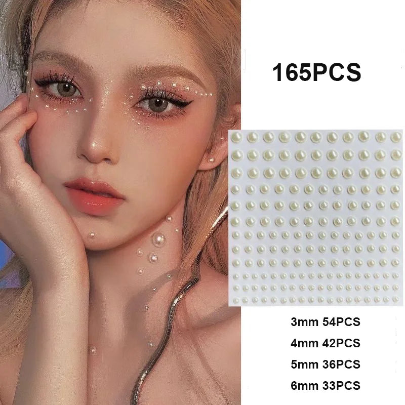 165PCS Non Piercing Lip Nails Sticker Selfadhesive Waterproof Reusable Fake Lip Nail Eyebrow Nose Ring Body Belly Button Jewelry