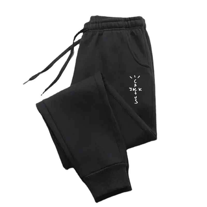 Letter Print Jogger Sweatpants – Men's Slim Fit Gym & Running Trousers (S–3XL)