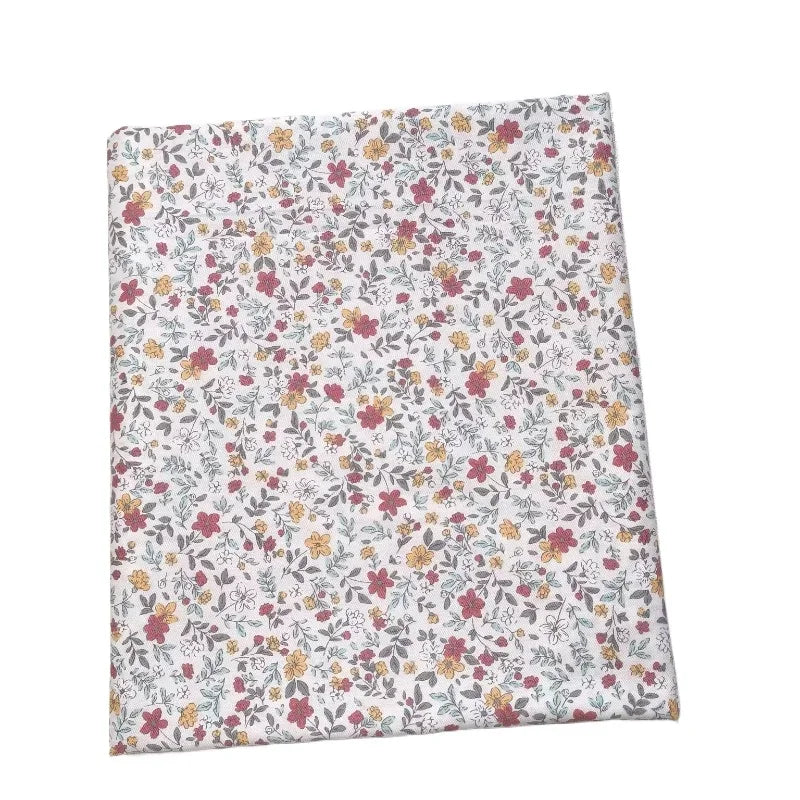 Floral Print Cotton Fabric | 235×50cm Small Pattern DIY Fabric for Shirts, Dresses, Bedding & Home Decor Crafts