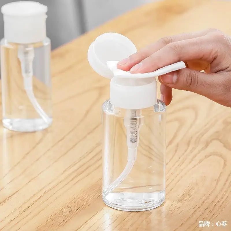 Refillable Push-Type Pump Dispenser Bottle – Empty Bottle for Nail Polish Remover & Makeup