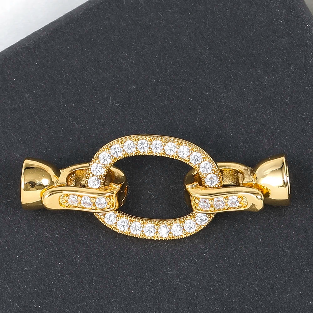 Juya Handmade 18K Gold Plated Decoration Connector Fastener Lock Clasps Accessories For DIY Needlework Beading Jewelry Making
