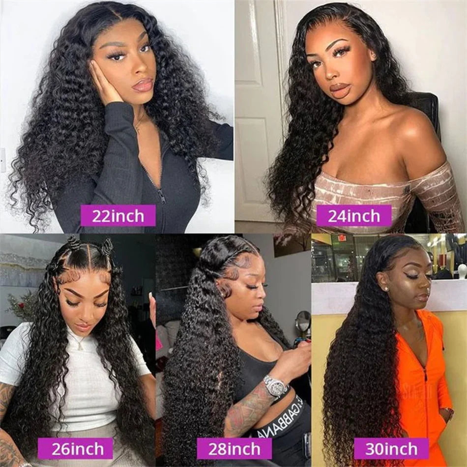 HD 13x6 Deep Curly Lace Front Human Hair Wigs On Sale Vietnamese 30 36 Inch Water Wave Glueless Lace Frontal Wig Raw Human Hair