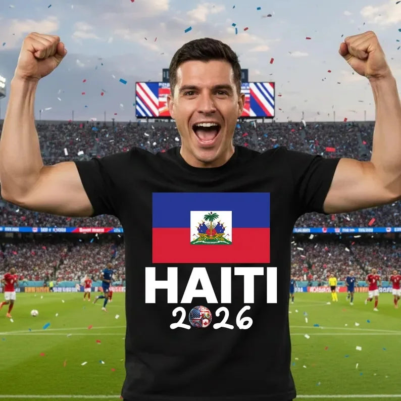 Haiti 2026 Soccer Fan T-Shirt – Haitian Football Lover Gift for Men, Women & Kids