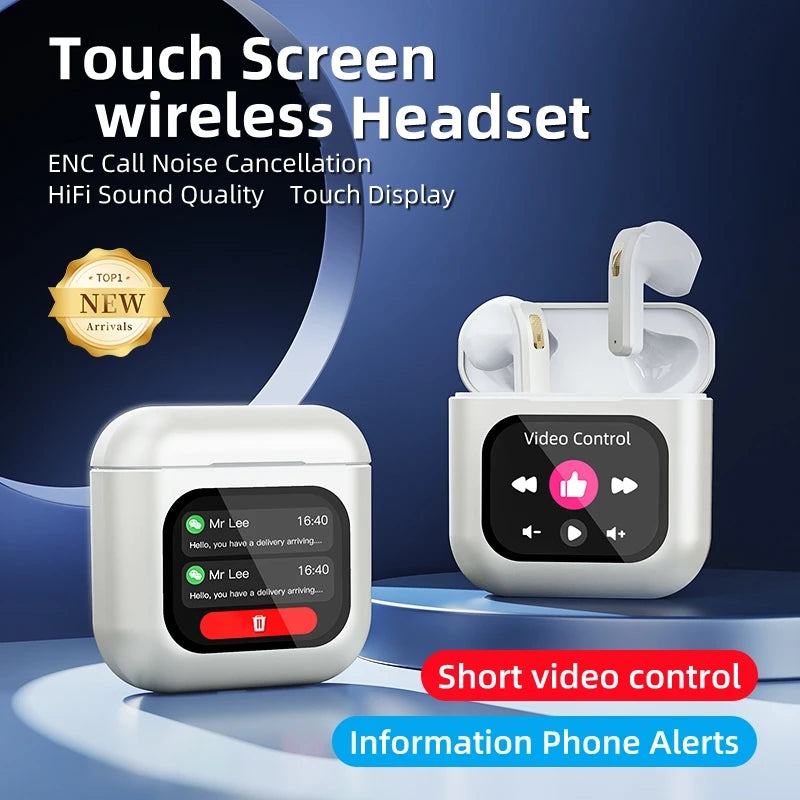 Summit Original Touchscreen ENC Wireless Headset – 2025 Latest Noise-Cancelling Bluetooth Earphones