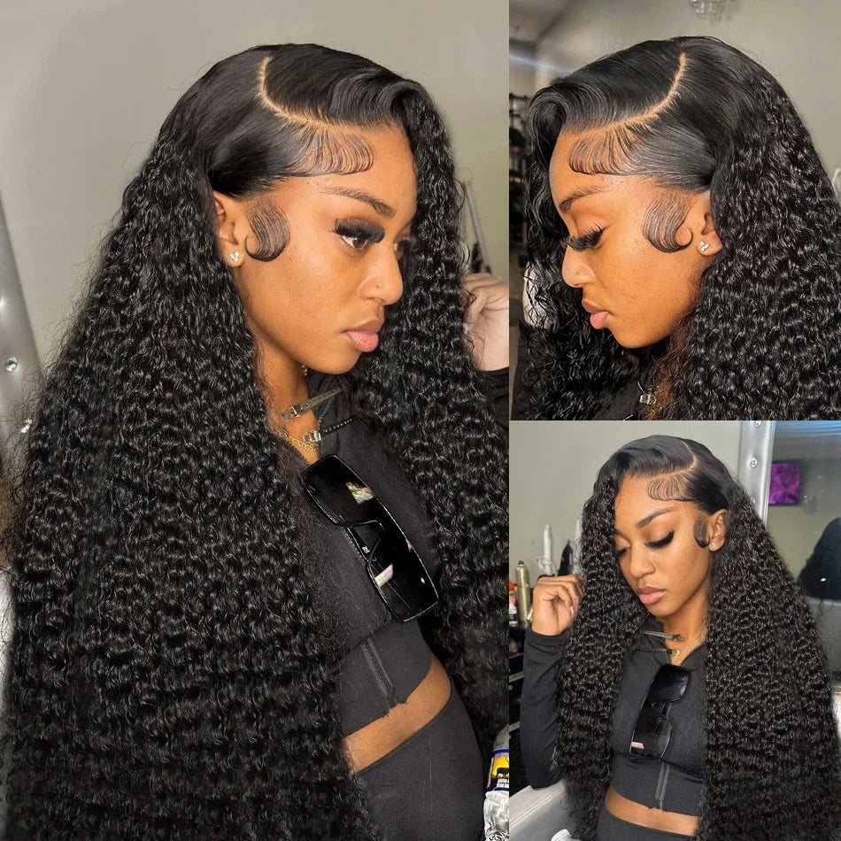 HD 13x6 Deep Curly Lace Front Human Hair Wigs On Sale Vietnamese 30 36 Inch Water Wave Glueless Lace Frontal Wig Raw Human Hair