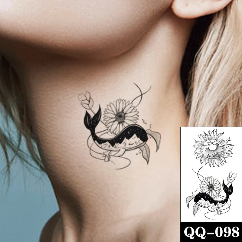 Sexy Red Lips Water Transfer Tattoo – Waterproof Body Art 10.5x6cm