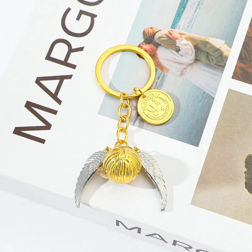 Keychain Golden Snitch Pendant Fashion Trend Backpack Accessory for Boys And Girls Jewelry Gift