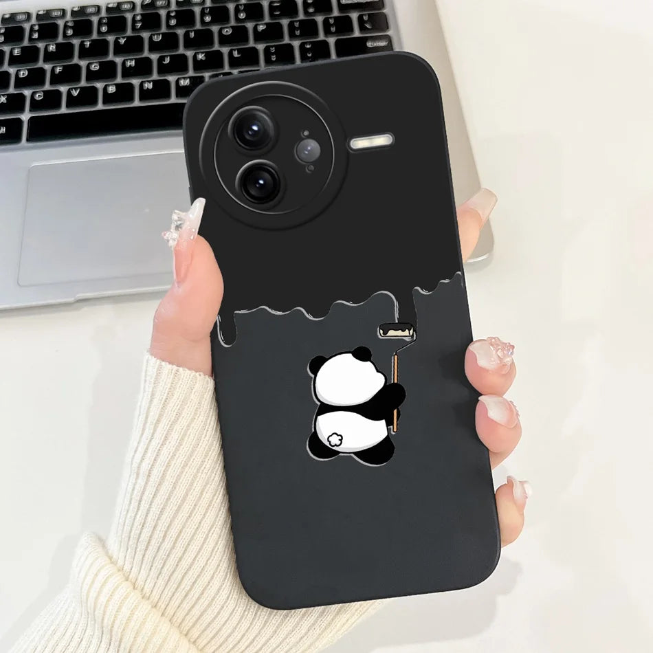 Xiaomi Poco F7 Ultra / F7 Pro Phone Case – Cute Cat & Panda Soft Silicone Shockproof Cover