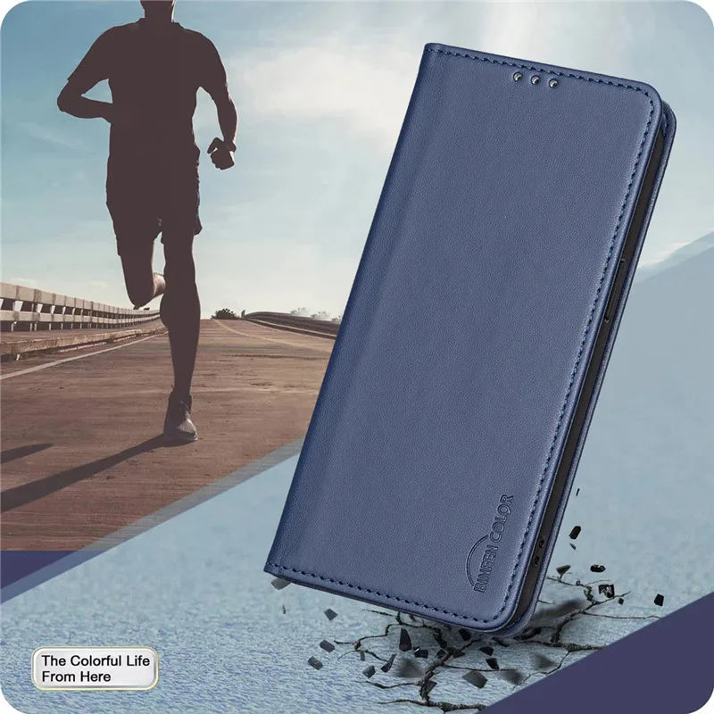 Luxury Leather Flip Phone Case for Xiaomi – Premium Wallet Cover with Card Slots