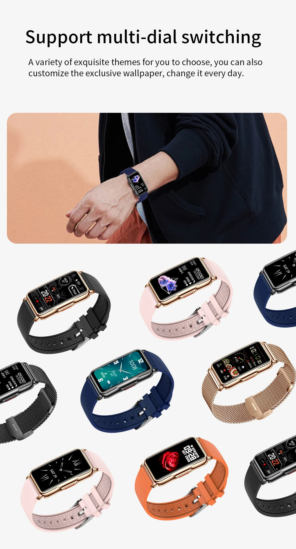 LIGE Women's Smartwatch – 1.47" Bluetooth Fitness Bracelet with Blood Oxygen & Sleep Monitor