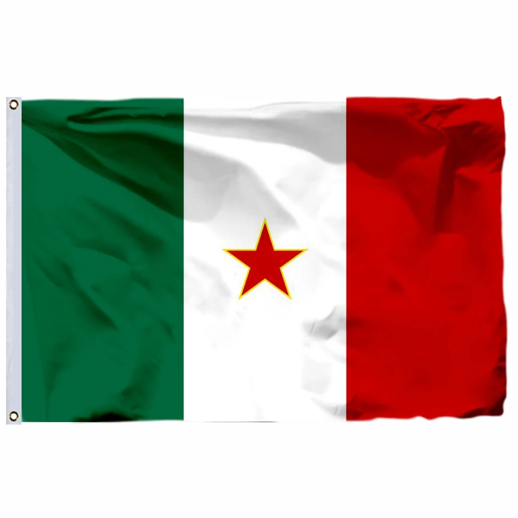 Italian National Flag – Durable Italy Tricolor Banner with Double Stitched Edges & Brass Grommets