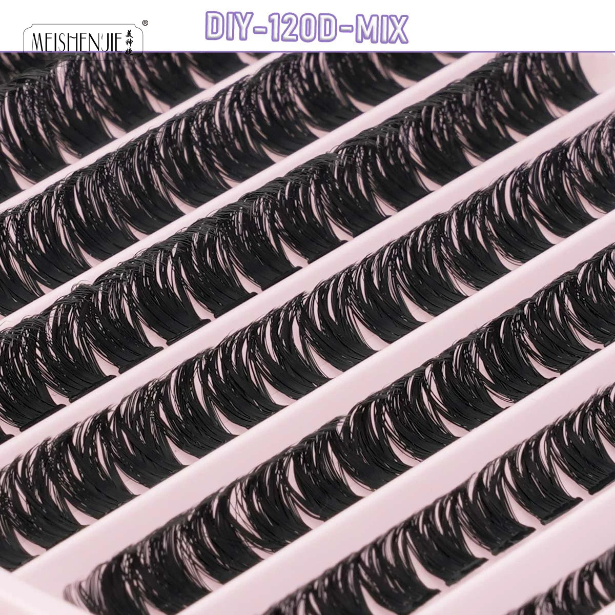 New 10Rows Individual Lashes Kit Natural Long DIY Cluster Eyelashes with Lash Bond and Seal Extension Kit Makeup Tools Faux Cils