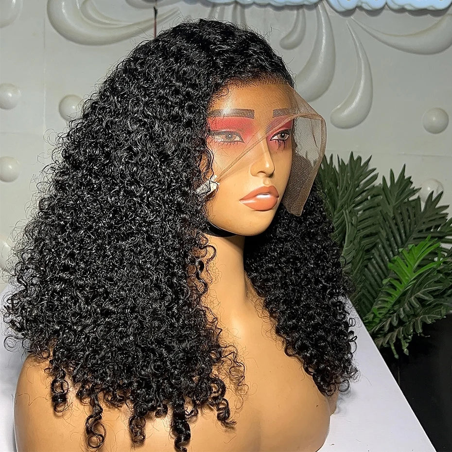 300% Density 30 36 Inch 13x4 13x6 Hd Full Lace Frontal Wig Raw Burmese Curly Lace Front Wig With Spiral End Loose Deep Wave Wigs